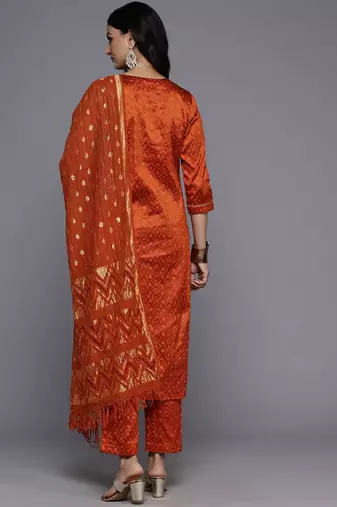 Ethnic Gotta Patti Detailed Kurta With Trouser & Dupatta