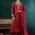 Women Yoke Design Regular Gotta Patti Silk Crepe Kurta with Trousers & With Dupatta