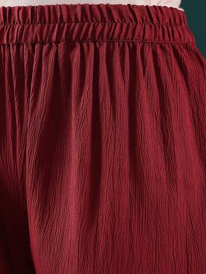 Women Yoke Design Regular Gotta Patti Silk Crepe Kurta with Trousers & With Dupatta 3