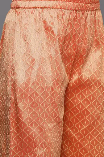 Jacquard Zari Kurta with Trousers & With Dupatta