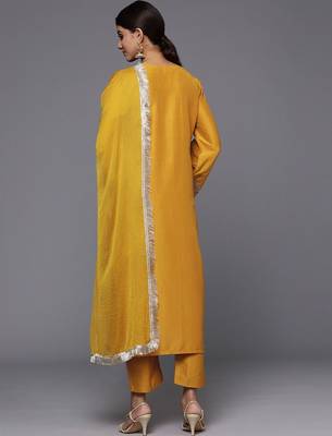 Floral Embroidered Regular Kurta with Trousers & With Dupatta 6