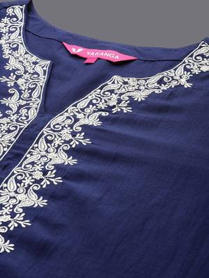 Ethnic Motifs Embroidered Regular Kurta with Trousers & With Dupatta 2
