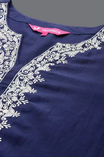 Ethnic Motifs Embroidered Regular Kurta with Trousers & With Dupatta