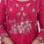 Floral Embroidered Pure Silk A-Line Kurta with Trouser & Dupatta