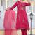 Floral Embroidered Pure Silk A-Line Kurta with Trouser & Dupatta