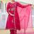 Floral Embroidered Pure Silk A-Line Kurta with Trouser & Dupatta