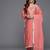 Floral Embroidered Sequinned Kurta with Trousers & Dupatta