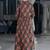 Floral Printed & Sequinned Pure Cotton Anarkali Kurta With Trouser & Dupatta