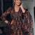 Floral Printed & Sequinned Pure Cotton Anarkali Kurta With Trouser & Dupatta