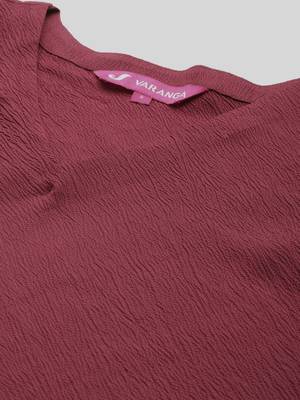 Pleated Silk Crepe Kurta with Trousers 2