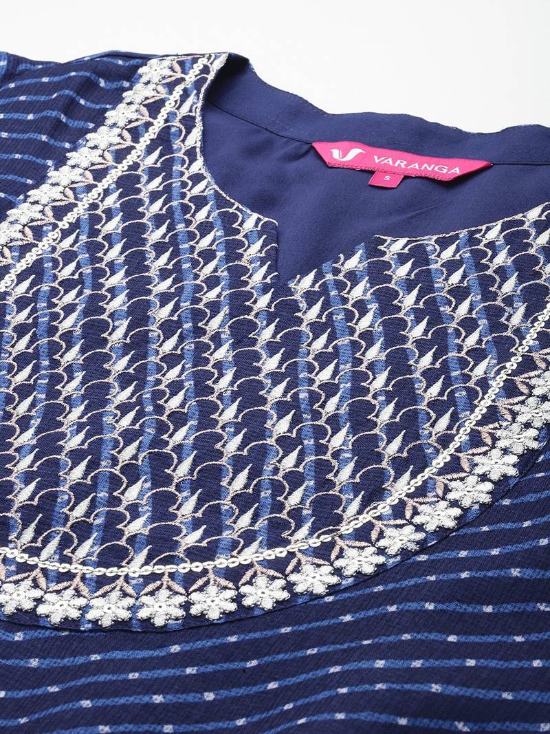 Women Yoke Design Regular Kurta with Trousers & With Dupatta