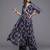 Floral Printed Pleated Gotta Patti Silk Georgette Kurta with Trousers & Dupatta
