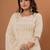 Floral Thread & Mirror Embroidered Panelled Anarkali Kurta With Trousers & Dupatta