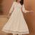 Floral Thread & Mirror Embroidered Panelled Anarkali Kurta With Trousers & Dupatta