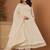 Floral Thread & Mirror Embroidered Panelled Anarkali Kurta With Trousers & Dupatta