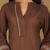 Women Regular Mandarin Collar Thread Work Kurta with Trousers