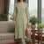 Women Regular Silk Crepe Kurta with Trousers