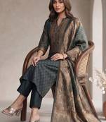 Women Ethnic Motifs Printed Regular Chanderi Silk Kurta with Trousers & With Dupatta