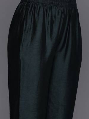 Women Ethnic Motifs Printed Regular Chanderi Silk Kurta with Trousers & With Dupatta 4