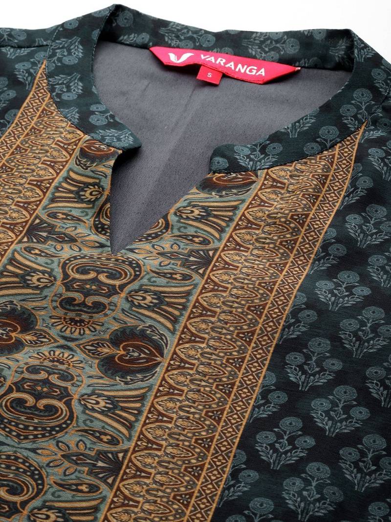 Women Ethnic Motifs Printed Regular Chanderi Silk Kurta with Trousers & With Dupatta