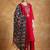 Women Floral Yoke Design Regular Thread Work Kurta with Trousers & With Dupatta