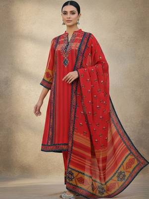 Women Ethnic Motifs Printed Regular Kurta with Trousers & With Dupatta 1