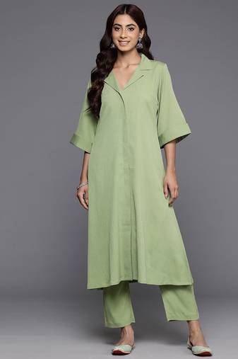 Solid Shirt Style A Line Kurta