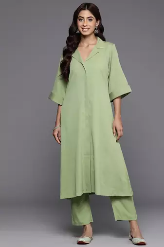 Solid Shirt Style A Line Kurta