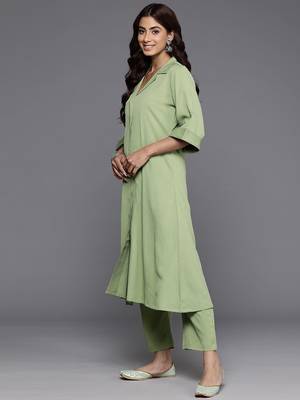 Solid Shirt Style A Line Kurta 4
