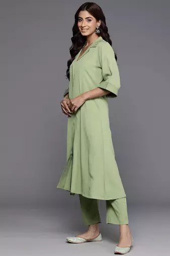 Solid Shirt Style A Line Kurta