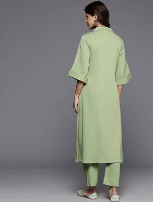 Solid Shirt Style A Line Kurta 5