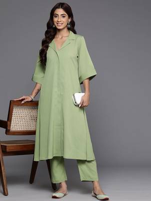 Solid Shirt Style A Line Kurta 6