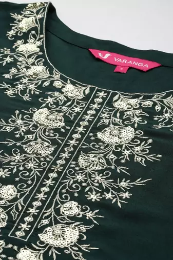 Women Floral Yoke Design Regular Kurta with Trousers & Dupatta