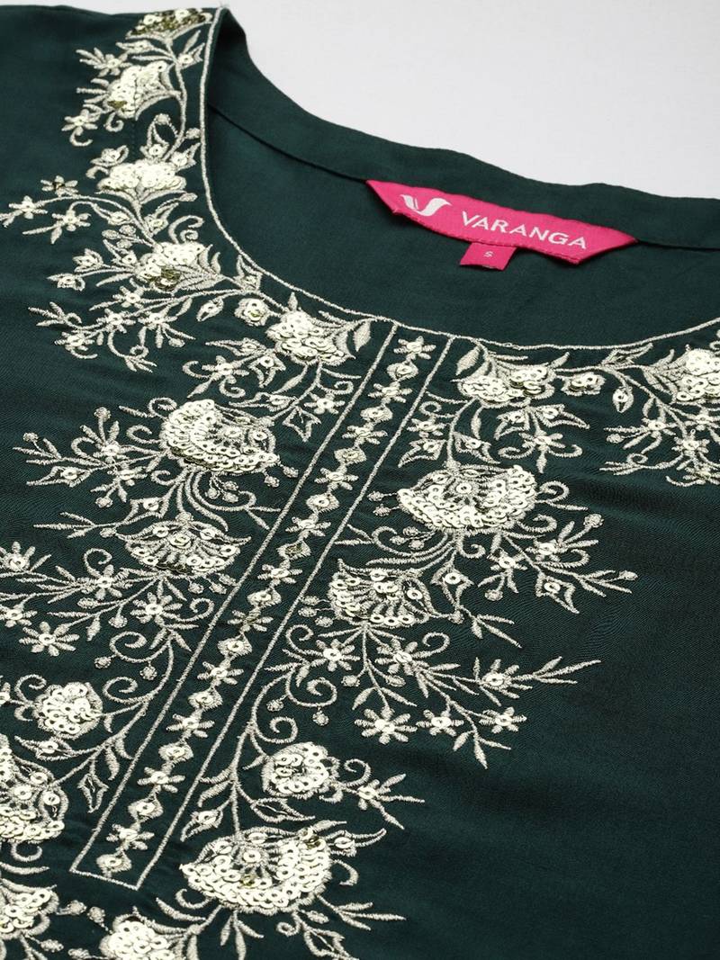 Women Floral Yoke Design Regular Kurta with Trousers & Dupatta