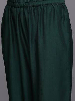 Women Floral Yoke Design Regular Kurta with Trousers & Dupatta 4