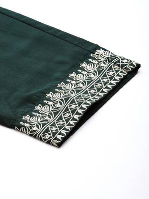 Women Floral Yoke Design Regular Kurta with Trousers & Dupatta 9