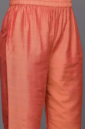 Ethnic Motifs Zari Embroidered Sequinned Yoke Design Kurta With Trousers & Dupatta