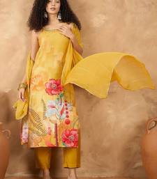 Women Spaghetti Strap Floral Kurta with Trousers and Dupatta