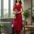 Linear Crimson Kurta Set