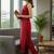 Linear Crimson Kurta Set