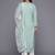 Floral Embroidered Panelled Thread Work Kurta With Trousers & Dupatta