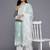 Floral Embroidered Panelled Thread Work Kurta With Trousers & Dupatta