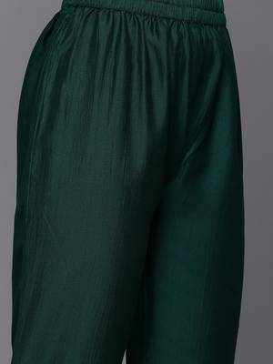 Ethnic Motifs Yoke Design Thread Work Straight Kurta with Trousers & Dupatta 3