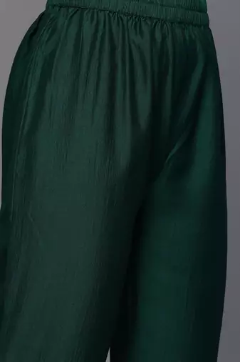 Ethnic Motifs Yoke Design Thread Work Straight Kurta with Trousers & Dupatta