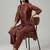 Women Bandhani Printed Regular Chanderi Silk Kurta with Trousers
