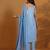 Striped Gotta Patti Shoulder Straps Straight Kurta With Trousers & Dupatta
