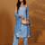 Striped Gotta Patti Shoulder Straps Straight Kurta With Trousers & Dupatta