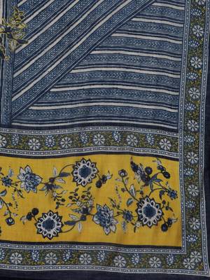 Floral Printed Sequinned Chanderi Silk Straight Kurta With Trouser & Dupatta 4