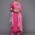 Women Bandhani Printed Regular Thread Work Kurta with Trousers & With Dupatta