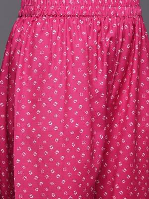 Women Bandhani Printed Regular Thread Work Kurta with Trousers & With Dupatta 3